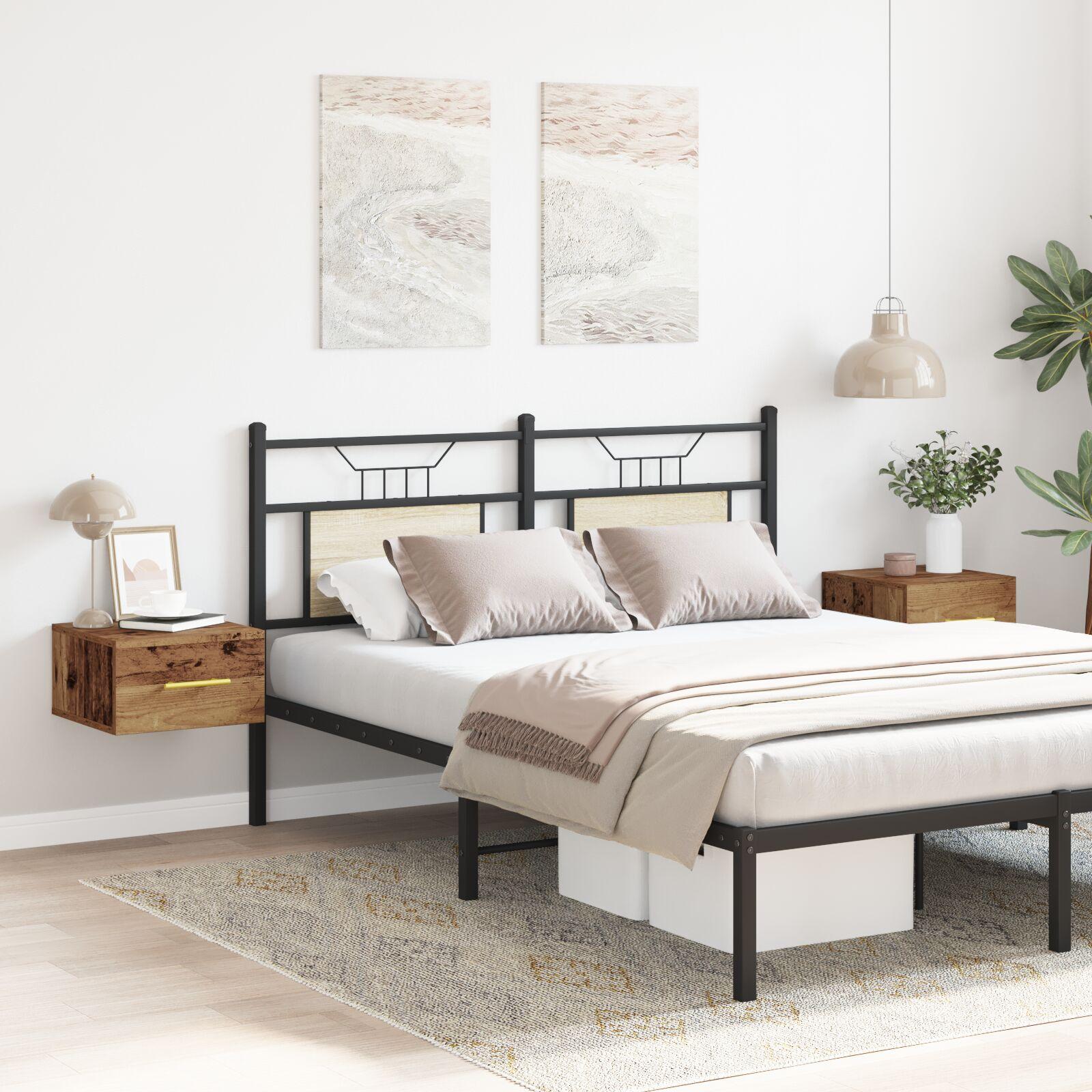 Natskab 2 Dele Gammelt Træ 35 X 35 X 20 Cm Konstrueret Træ