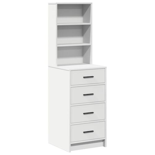Højskab Hvid 40x41x135 cm Konstrueret træ