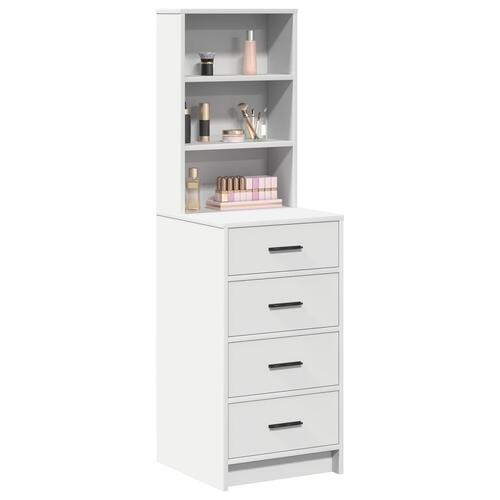 Højskab Hvid 40x41x135 cm Konstrueret træ