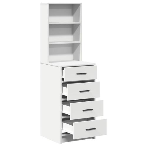 Højskab Hvid 40x41x135 cm Konstrueret træ