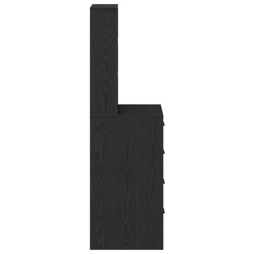 Højskab Sort Eg 40x41x135 cm Konstrueret Træ