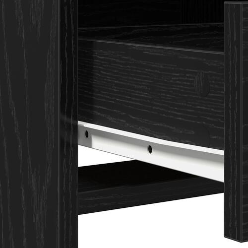 Højskab Sort Eg 40x41x135 cm Konstrueret Træ