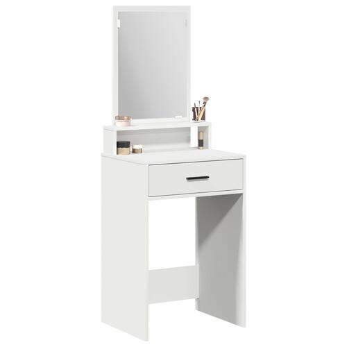 Make-up bord med skuffer - Hvid - 50x41x140 cm