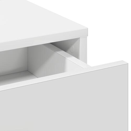 Make-up bord med skuffer - Hvid - 50x41x140 cm