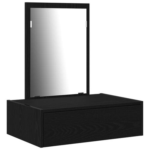 Væghængt Makeupbord Sort Eg 60x40x70 cm