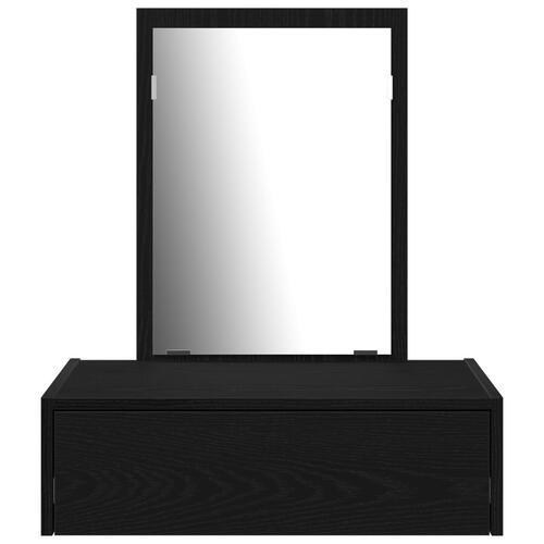 Væghængt Makeupbord Sort Eg 60x40x70 cm