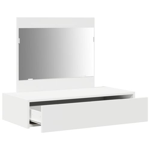 Væghængt Makeupbord Hvid 83x40x70 cm