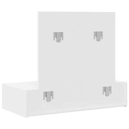 Væghængt Makeupbord Hvid 83x40x70 cm