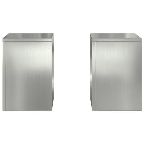 Udendørs Planteholdere Søjle 2 stk 24x24x35 cm Galvaniseret Stål