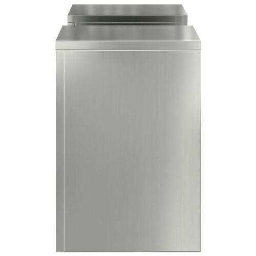 Udendørs Planteholdere Søjle 2 stk 24x24x35 cm Galvaniseret Stål