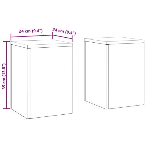 Udendørs Planteholdere Søjle 2 stk 24x24x35 cm Galvaniseret Stål