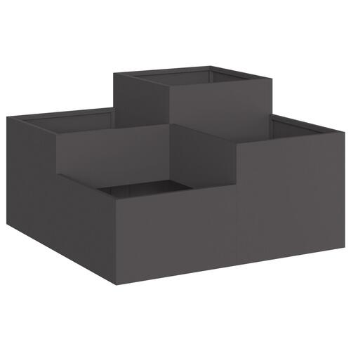Havekasse 80x80x48 cm Sort Stål