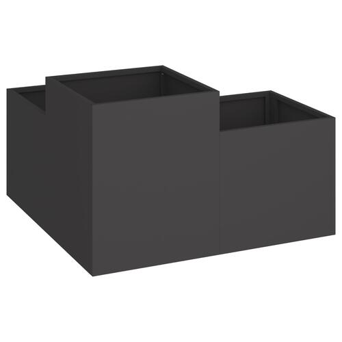 Havekasse 80x80x48 cm Sort Stål