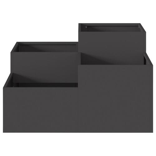 Havekasse 80x80x48 cm Sort Stål