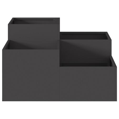 Havekasse 80x80x48 cm Sort Stål