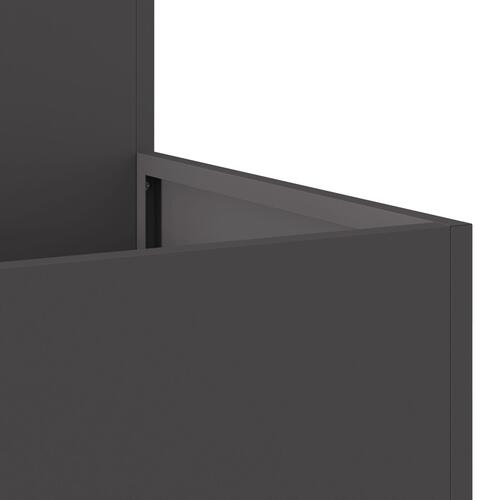 Havekasse 80x80x48 cm Sort Stål