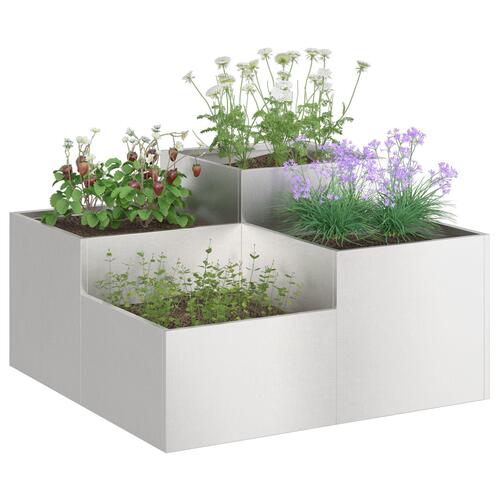 Haveplantekasse 80x80x48 cm Rustfrit stål
