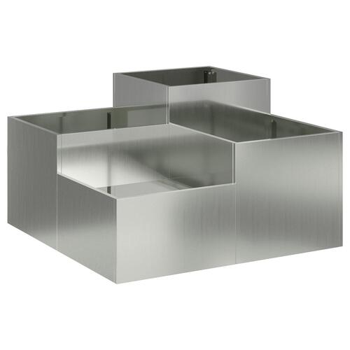 Haveplantekasse 80x80x48 cm Galvaniseret Stål