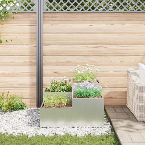 Haveplantekasse 80x80x48 cm Galvaniseret Stål