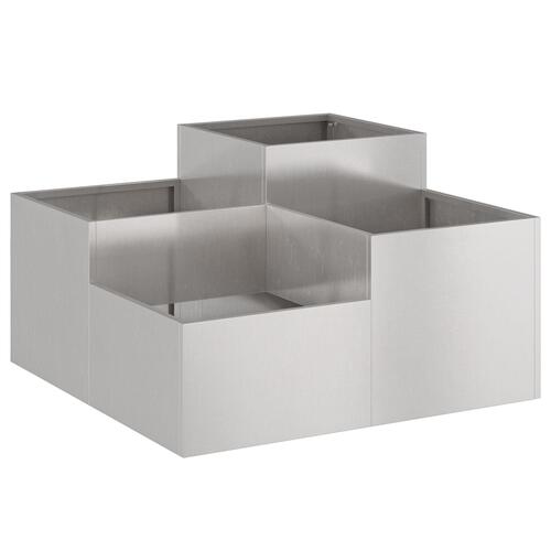 Havebed 80x80x48 cm Vejrbestandig Stål