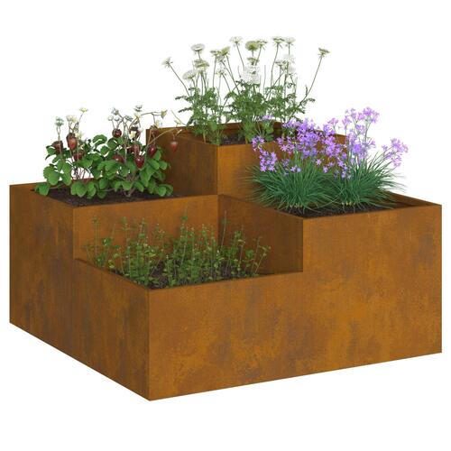 Havebed 80x80x48 cm Vejrbestandig Stål