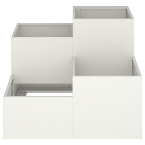 Havekrukke 80x80x60 cm Hvid Stål