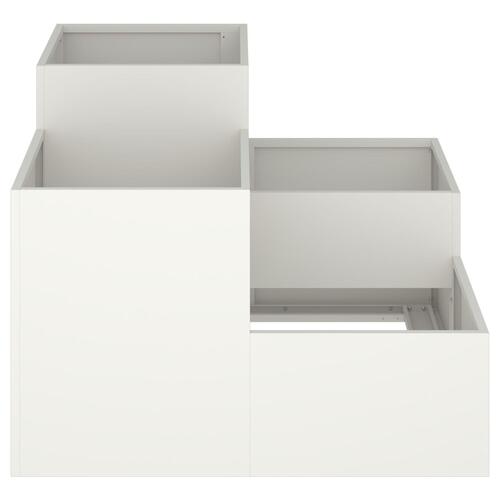 Havekrukke 80x80x60 cm Hvid Stål