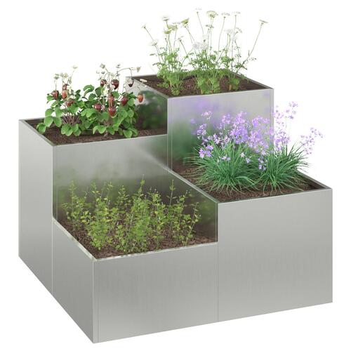 Haveplantekasse 80x80x60 cm Galvaniseret Stål
