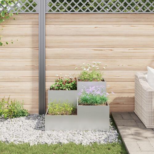 Haveplantekasse 80x80x60 cm Galvaniseret Stål