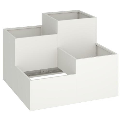 Havebed 100x100x60 cm Hvid Stål