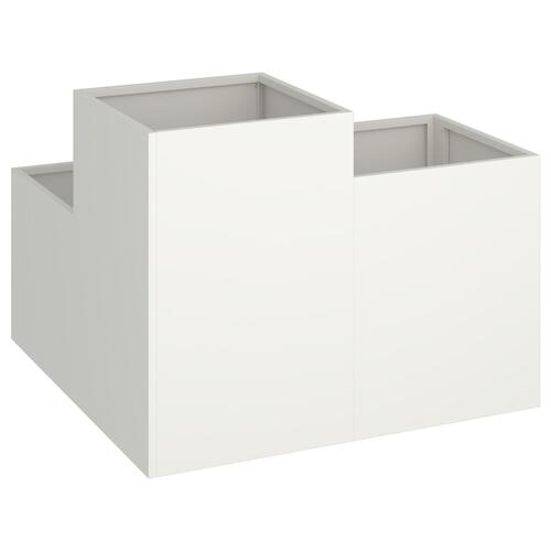 Havebed 100x100x60 cm Hvid Stål
