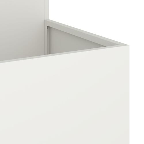 Havebed 100x100x60 cm Hvid Stål