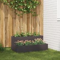 Haveplante 2-lag 100x60x45 cm Sort Stål