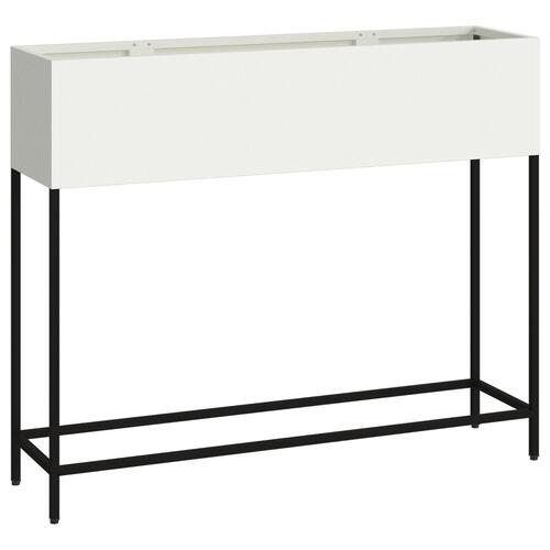 Plantestativ 100x26x82 cm Hvid Stål