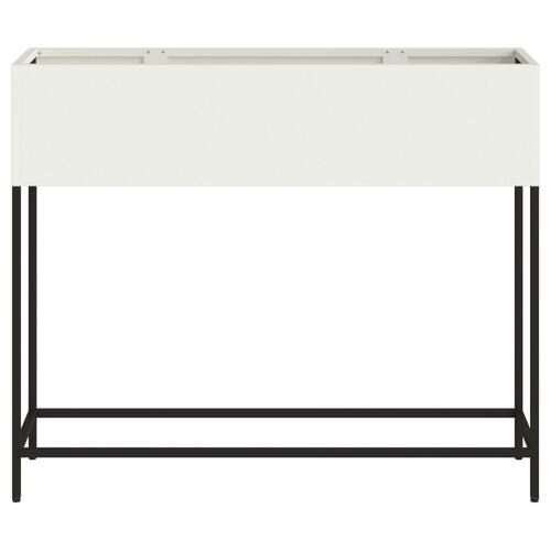 Plantestativ 100x26x82 cm Hvid Stål