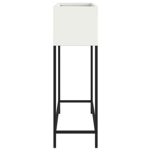 Plantestativ 100x26x82 cm Hvid Stål