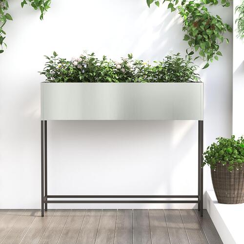 Hævet Havebede 100x26x82 cm Galvaniseret Stål