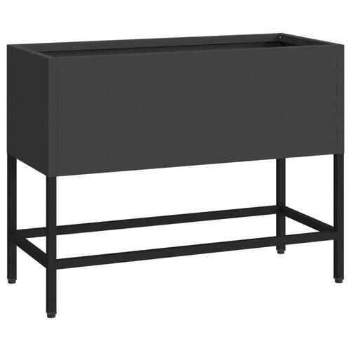 Hævet Havebed 60x26x45 cm Sort Stål