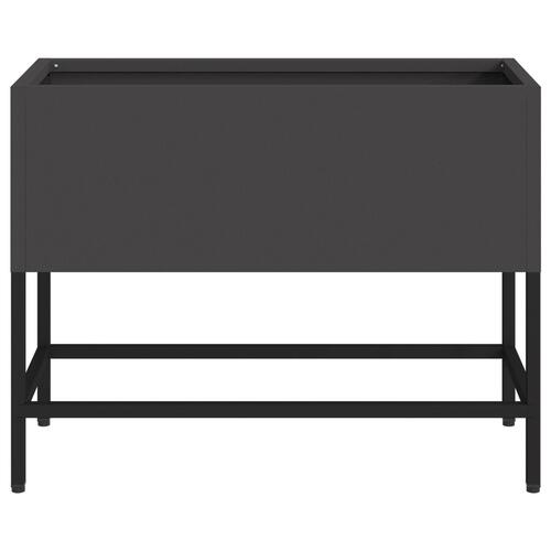 Hævet Havebed 60x26x45 cm Sort Stål