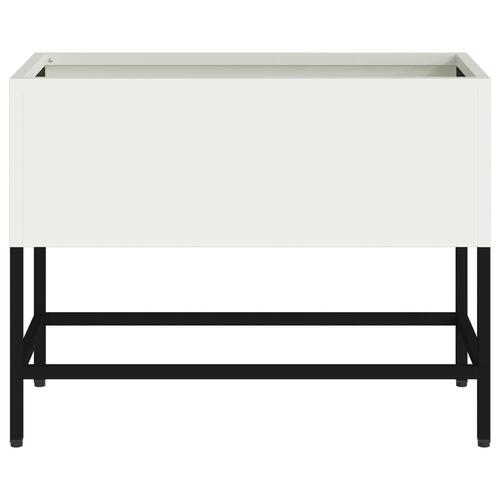 Hævet Havebed 60x26x45 cm Hvid Stål