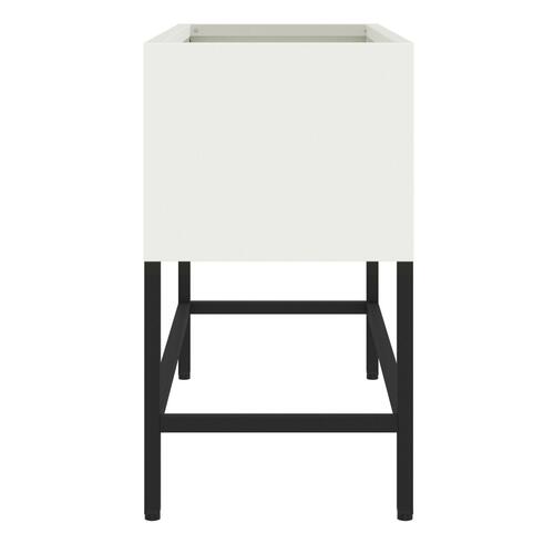 Hævet Havebed 60x26x45 cm Hvid Stål