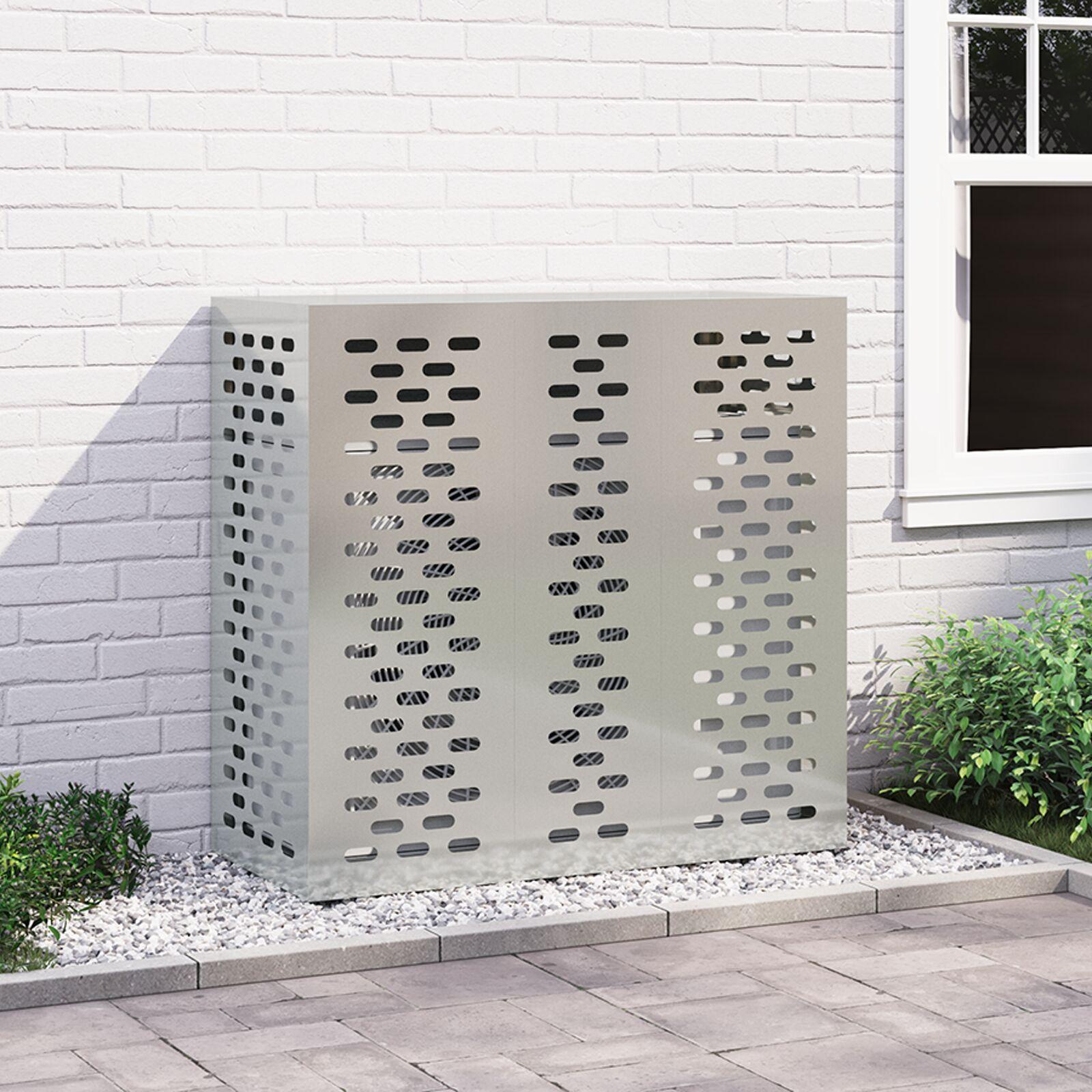 Air Conditioner Cover Sølv 110 x 50 x 105 cm Galvaniseret stål billede