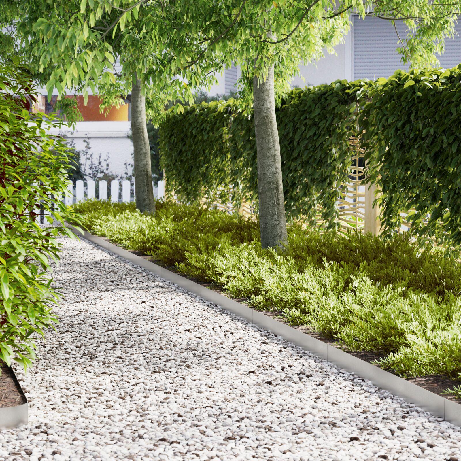 Græsafgrænsninger 30 stk 100x0.5x15 cm Rustfrit Stål