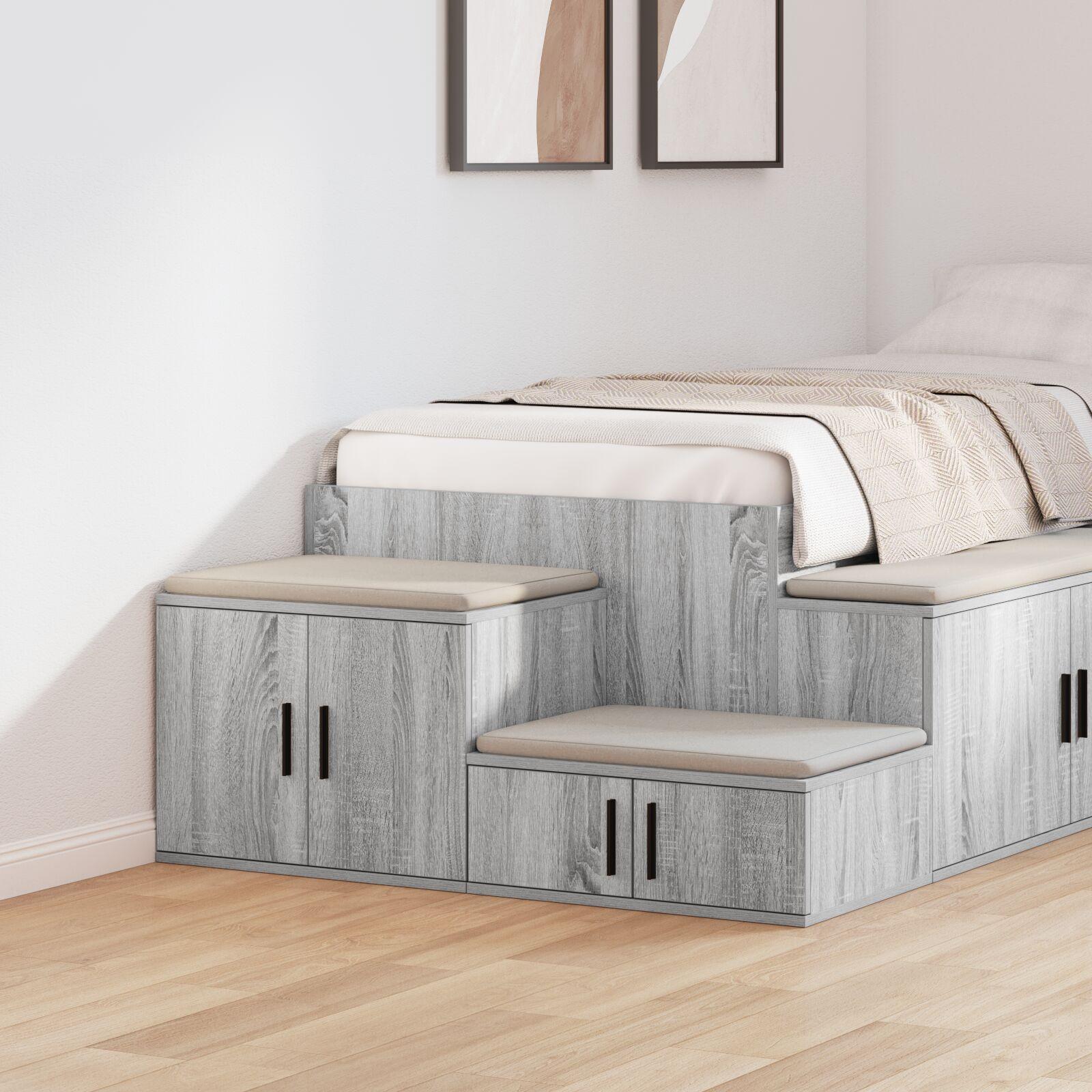 Opbevaringsskab Grå Sonoma-Eg 108 X 41 X 40 Cm Konstrueret Træ