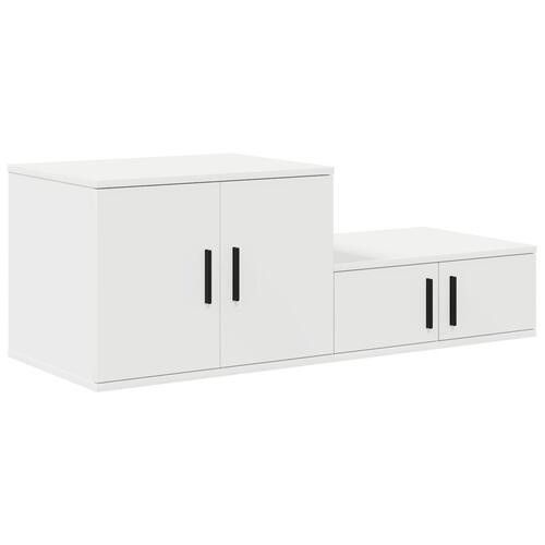 Opbevaringsskab Hvid 103x41x40 cm Træ