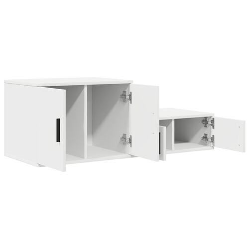 Opbevaringsskab Hvid 103x41x40 cm Træ