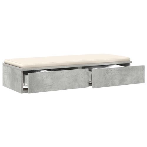 Senge skuffer Beton Grå 80x36,5x16,5 cm Konstrueret træ