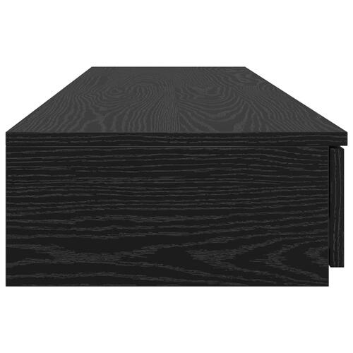 Sengeborde Sort egetræ Træ 150 x 36.5 x 16.5 cm Sengebord