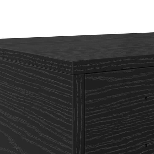 Sengeborde Sort egetræ Træ 150 x 36.5 x 16.5 cm Sengebord