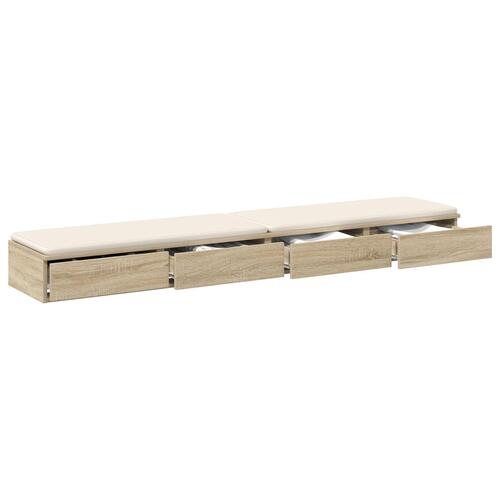 Sengeskuffer i Sonoma Eg 180x36,5x16,5 cm i konstrueret træ